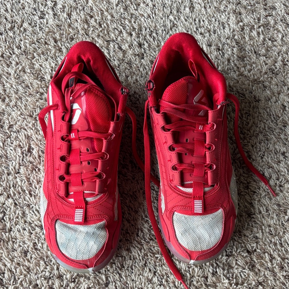 Red and white mens size 11 Puma sneakers